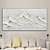 billiga Landskapsmålningar-handmålad vit snö bergskonst på duk guld texturmålning abstrakt landskap oljemålning väggkonst minimalism andlig dekor ingen ram