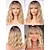 cheap Synthetic Trendy Wigs-Short Blonde Bob Wigs for Women,Synthetic Wavy Curly Hair Wig with Bangs for Daily 12 inch Auburn Burgundy Blonde Black Light Blonde Wigs