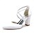 preiswerte Hochzeitsschuhe-Damen Hochzeit Schuhe Geschenke zum Valentinstag Weiße Schuhe Hochzeit Party Täglich Brautschuhe Schnalle Blockabsatz Spitze Zehe Elegant Modisch Satin Kreuzgurt Wein Schwarz Weiß