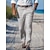 tanie lniane spodnie-Męskie Lniane spodnie Spodnie Letnie spodnie Spodnie plażowe Prosta noga Równina Komfort Na zewnątrz Codzienny Moda miejska Elegancki Biały Granatowy