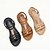 abordables Sandales femme-sandales femme été la chaussure de plage bohème plate découpée pour sandale de voyage confortable sandales compensées d&#039;été pour femmes sandales à bout ouvert vintage anti-dérapant en cuir