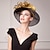 abordables Tocados-Tocados, sombreros de organza, sombrero flexible de seda helada, sombrero para el sol, fiesta de té de boda, elegante boda con plumas, tocado floral