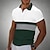 cheap Classic Polo-Men&#039;s Golf Shirt Golf Polo Work Casual Lapel Short Sleeve Basic Modern Color Block Button Spring &amp; Summer Regular Fit Black Red Navy Blue Dark Green Golf Shirt