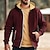 cheap Basic Hoodie Sweatshirts-Men&#039;s Double Layer Fleece Hooded Jacket Sweat Jacket Black White Wine Army Green Navy Blue Hooded Solid Color Zipper Cool Casual Essential Winter Clothing Apparel Hoodies Sweatshirts  Long