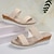 cheap Women&#039;s Sandals-Women&#039;s Sandals Slippers Wedge Sandals Espadrilles Platform Sandals Outdoor Vacation Beach Braided Platform Bohemia Vacation Microbial Leather Loafer Beige