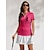 お買い得  デザイナーコレクション-女性用 ポロシャツ ピンク 半袖 トップス レディース ゴルフウェア ウェア アウトフィット ウェア アパレル