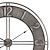 voordelige Muuraccenten-wandklok becka grijs zilver 60cm wandklok modern stil uurwerk industriële wandklok ronde wandklok metaal industrieel ijzer vintage frans provinciaal antiek