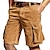 abordables Bermudas cargo-Hombre Pantalón Corto Cargo Pantalones cortos de pana Bolsillo Plano Comodidad Transpirable Exterior Diario Noche Moda Casual Blanco Verde Trébol
