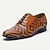 voordelige Heren Oxfordschoenen-Voor heren Kleed schoenen Leer Italiaans volnerf rundleer Comfortabel Anti-slip Veters Zwart Leger Groen Rood