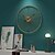 tanie Dekoracje ścienne-zegar ścienny art clock nordic zegar ścienny salon cichy zegar okrągły żelazny zegar używany do dekoracji ścian domu zasilany z baterii czarne złoto czarny cichy zegar ścienny do biura 50cm