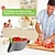 billige Køkkenopbevaring-multifunktionel afløbskurv, dørslagsskål med tud til vask af frugt og grøntsager salat, lille silikone pastasi tåler opvaskemaskine