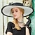 billige Festhatte-hatte fiber bowler / cloche hat spandhat stråhat bryllup teselskab elegant bryllup med blomstret blonde side hovedbeklædning