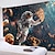 cheap Landscape Tapestry-Astronaut Pizza Hanging Tapestry Wall Art Large Tapestry Mural Decor Photograph Backdrop Blanket Curtain Home Bedroom Living Room Decoration