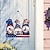 お買い得  イベントとパーティー用品-ウェルカム サイン デコレーション: アメリカの国旗と星が描かれた愛国的な木製のノーム吊り下げプレート - 独立記念日のドワーフ エルフ デコレーション