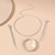 זול סטים של תכשיטים-סט תכשיטים 4 יחידות אבן נוצצת סגסוגת עגילים שרשראות צמיד בגדי ריקוד נשים אלגנטית וינטאג&#039; פשוט גיאומטרי גֵאוֹמֶטרִי סט תכשיטים עבור חתונה יוֹם הַשָׁנָה אורחת חתונה