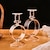 voordelige Kaarsen &amp; Kaarsenstandaards-ronde ringvormige kristallen glazen kandelaar - ideaal voor romantische diners bij kaarslicht, trouwfotografie rekwisieten, woondecoratie voor woonkamertafels, voegt een vleugje verfijning en
