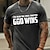 cheap Men&#039;s Graphic T Shirt-God Wins Mens Graphic Shirt ‘Ve Read The Final Chapter 3D | Grey Summer Cotton Letter Sillver Gray Black Yellow Tee Casual Style Blend Sports Silvver