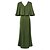 זול שמלה קז&#039;ואל-שמלת סאטן מוצקה עם חגורת קשירה עם צווארון V