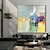 preiswerte Abstrakte Gemälde-modernes abstraktes strukturiertes Ölgemälde auf Leinwand, Farbblock, handgemaltes Kunstwerk für die Dekoration zu Hause, im Büro, im Wohnzimmer, Wanddekoration, Rahmen, fertig zum Aufhängen