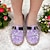 cheap Graphic Print Shoes-Women&#039;s Flats Slippers Slip-Ons Print Shoes Canvas Shoes Daily Vacation Travel Floral Buckle Flat Heel Round Toe Vacation Casual Comfort Canvas Loafer Buckle Pink Blue Purple