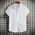 billige Bomuldslinnedskjorte-Herre Skjorte linned skjorte Casual skjorte Bomuldsskjorte Sort Hvid Lyserød Kortærmet Vanlig Aftæpning Sommer Gade Hawaiiansk Tøj Knap ned