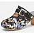 ieftine Saboți de Damă-Pentru femei Sandale Papuci Saboți Mărime Plus Size Pantofi lucrați manual În aer liber Zilnic Plajă Ținte Blocați călcâiul Vârf rotund Epocă Casual Confortabili Plimbare Piele Premium Loafer Negru