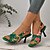 voordelige Damessandalen-Dames Sandalen Sexy schoenen Dagelijks Satijnen bloem Naaldhak Open teen Sexy Polyester Leegloper Rood Groen