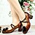 זול נעלי וינטג&amp;#39; לנשים-בגדי ריקוד נשים עקבים משאבות רטרו נעליים בעבודת יד נעלי וינטג&#039; חתונה מפלגה פרחוני פרח חסום את העקב עקב פנטזיה בוהן עגולה אלגנטית וינטאג&#039; עור רצועת T חום