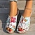 Недорогие Женские сандалии-Женские сандалии на плоской подошве, сандалии на платформе, пляжные тапочки, удобная обувь, повседневные пляжные замшевые сандалии с открытым носком в стиле панк с рисунком цветка