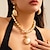 abordables Conjuntos de joyas-Juego de Joyas 2 Acrílico 1 Collar Pendientes Mujer Vintage Elegante Bonito Clásico Rosquillas Irregular Conjunto de joyas Para Fiesta Discoteca