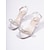 ieftine Sandale de Damă-Pentru femei Tocuri pantofi de nunta Sandale Sandale de cristal Pantofi sexy Pantofi de confort Petrecere Zilnic Sandale de nunta Piatră Semiprețioasă Cataramă Toc Îndesat Vârf pătrat Vacanță Mod