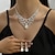 cheap Necklaces-Pendant Necklace Imitation Diamond Women&#039;s Cute Romantic Geometrical Cute Drops irregular Necklace For Christmas Daily