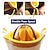 baratos Utensílios para cozinhar e guardar Fruta &amp; Vegetais-espremedor de limão e laranja, espremedor de plástico para limão e laranja, espremedor de frutas multifuncional com copo medidor 600ml e tampa