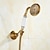 Недорогие Смесители для душа-Смеситель для душа Устанавливать - Ручная лейка входит в комплект Старинный Старая латунь Внешнее крепление Медный клапан Bath Shower Mixer Taps