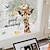 preiswerte Wand-Sticker-Wandaufkleber „Guten Morgen“, Hirsch, Blume, Glasfenster, Dekoration, Wandaufkleber, 40 x 37 cm