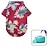abordables Chaleco y Camisa Refrigerantes-Camisa hawaiana para perro, 2 piezas, ropa para cachorros con cepillo de baño para perros pequeños, medianos y grandes, camiseta transpirable con diseño de árbol de coco para perros