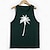 preiswerte Herren -Grafik -T -Shirt-Herren Tank Top mit Kokosnussbaum-Print, 100 % Baumwolle, Rundhalsausschnitt, ärmelloses Street-Shirt, modische hawaiianische Freizeitkleidung
