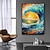 cheap Landscape Paintings-Handmade Oil Painting Canvas Wall Art Decoration Sea Waves Sunrise Landscape Abstract for Home Decor Rolled Frameless Unstretched Painting
