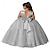 cheap Party Dresses-Flower Girls Dresses for Wedding Satin Tulle Princess Pageant Dress Kids Pearls Prom Ball Gowns with Bow-Knot
