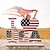 preiswerte Event &amp; Party Supplies-Dekorationen zum amerikanischen Unabhängigkeitstag/Nationalfeiertag: Buchstabenornamente aus Holz, kreative bedruckte Tischdekoration für den Memorial Day/4. Juli
