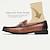 halpa Miesten loaferit ja nauhattomat kengät-miesten mekkohousut rei&#039;itetty nahka kultaa