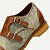 billiga Premiumskor för Män-Herr Monk skor Bullock Skor Läder Italienskt fullkornigt kohud Halksäker Magisk tejp Spänne Brun Färgblock