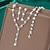 economico Parure di gioielli-Set di gioielli 4 pezzi Perle finte Strass Orecchini Collane Bracciali Per donna Elegante Di tendenza stile sveglio geometrico Di forma geometrica Parure di gioielli Per Matrimonio Feste Anniversario