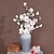 billiga Konstgjorda blommor och vaser-konstgjorda blommor realistiska magnolia grenar: naturtrogna konstgjorda magnolia blommor för tidlös elegans i heminredning