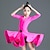 preiswerte Kleidung für lateinamerikanische Tänze-Latein-Tanz Tanzkleidung für Kinder Kleid Pure Farbe Farbaufsatz Mädchen Leistung Ausbildung Halbe Ärmel Hoch Polyester