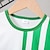 cheap Sets-2 Pieces Toddler Boys T-shirt &amp; Shorts Outfit Stripe Letter Short Sleeve Side Stripe Set School Fashion Daily Summer 3-7 Years Green