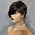 cheap Human Hair Capless Wigs-Bob Wig Human Hair Short Pixie Cut Wigs for Black Women Human Hair Wig with Bangs Glueless Layered Wig None Lace Front Wig Full Machine Made Wig 1B Color