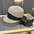 abordables Sombreros de fiesta-Sombreros Acrílico / Algodón Hebra Sombrero de copa Sombrero para el sol Casual Festivos Elegante Vintage Con Pajarita Color Puro Celada Sombreros