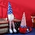 abordables Événements et fournitures de fête-Poupées à jambe suspendue avec chapeau conique pour la fête de l&#039;indépendance américaine - ornements créatifs de poupées âgées pour un affichage festif pour le jour commémoratif/le 4 juillet