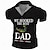 cheap Men&#039;s 3D Zipper Polo-Father&#039;s Day papa shirts Daddy Fishing Men&#039;s Casual Print Zip Polo Casual Daily Sports Father&#039;s Day Polyester Short Sleeve Turndown Polo Shirts Black Spring &amp; Summer S M L Micro-elastic Lapel Polo